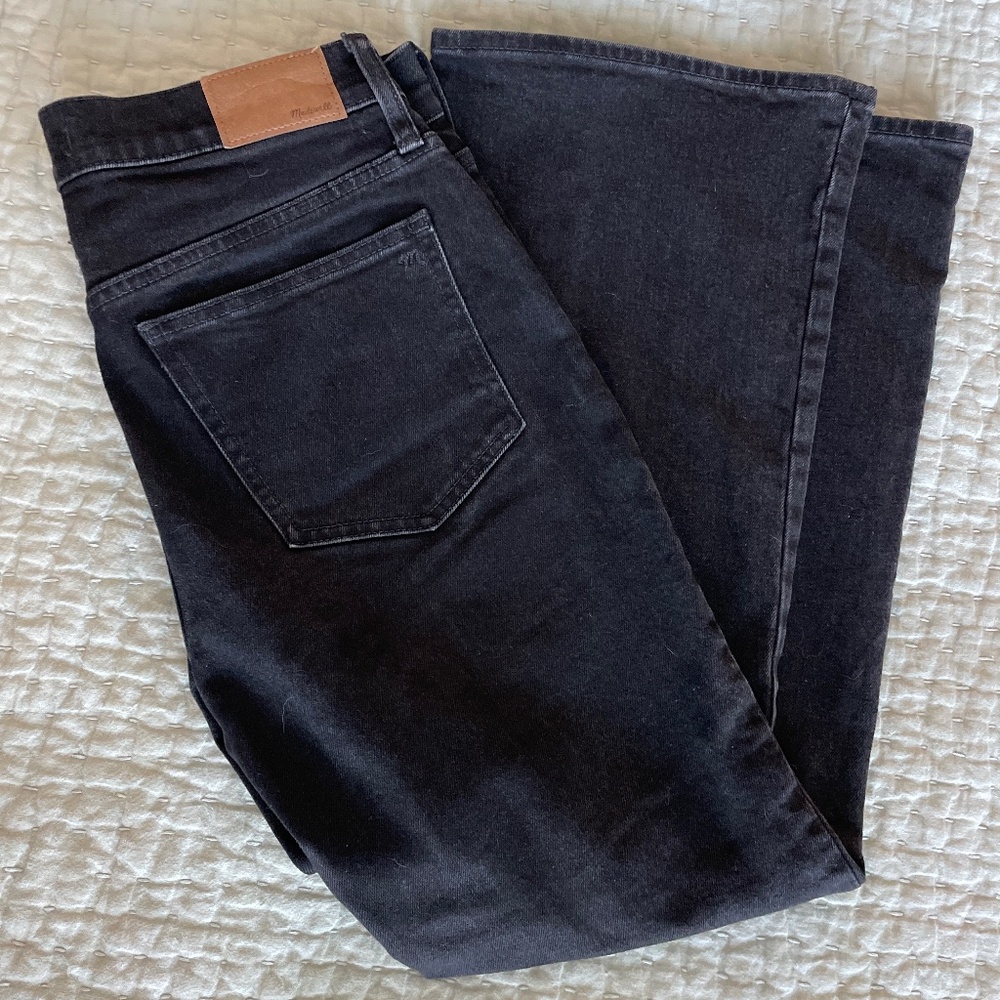 Madewell Petite Perfect Vintage Flare Black Jean